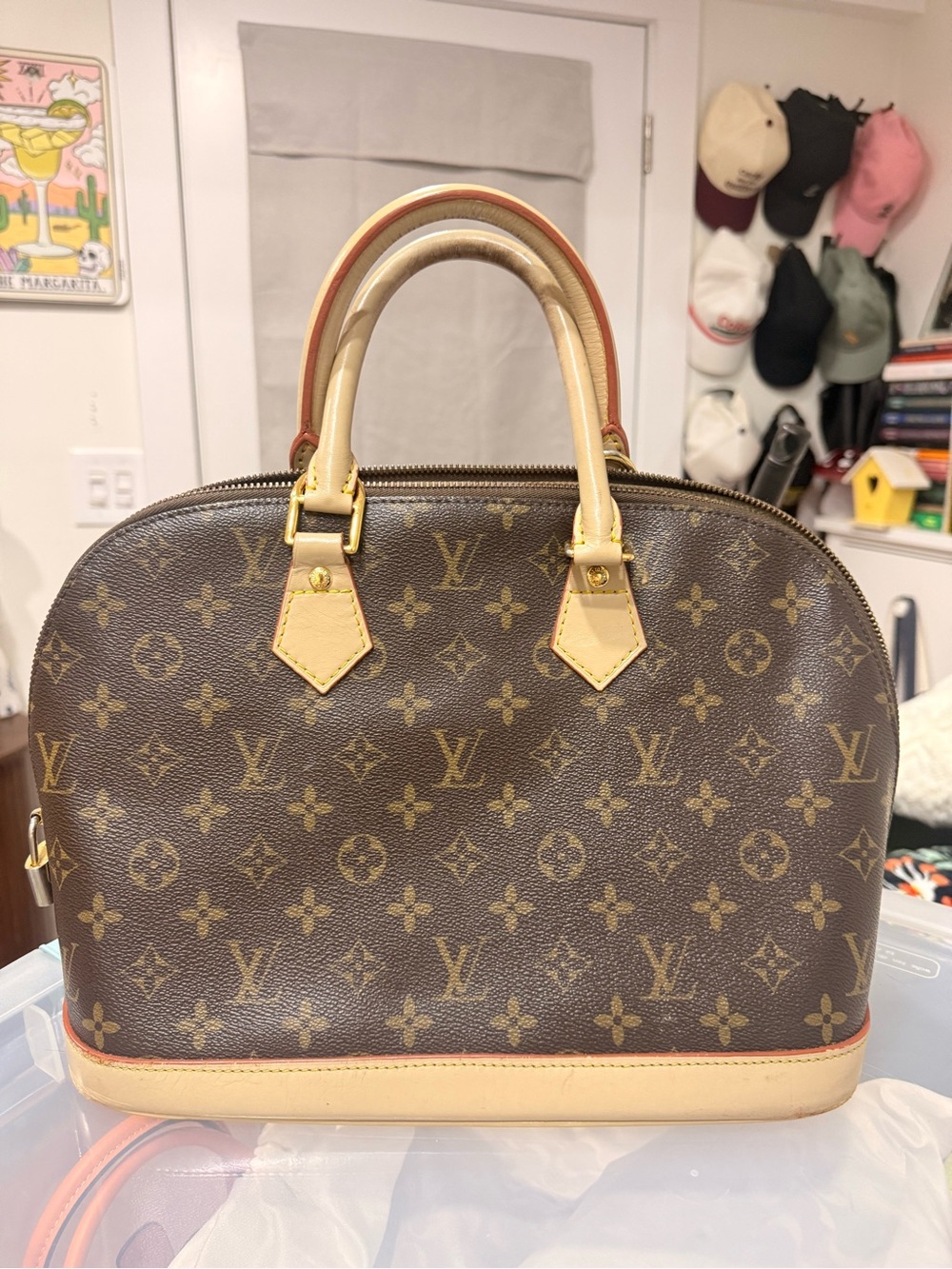 Brown Monogram Alma Handbag
